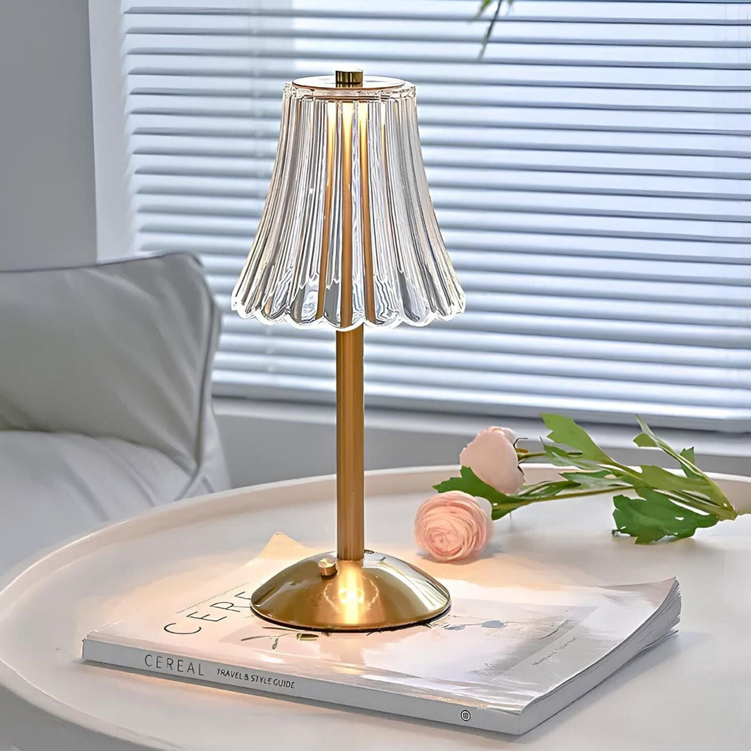 Rechargeable golden crystal LED lamp, perfect modern lighting for any room