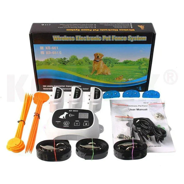 HaloGuard wireless dog fence system with training for pet safety, secure outdoor play & containment.