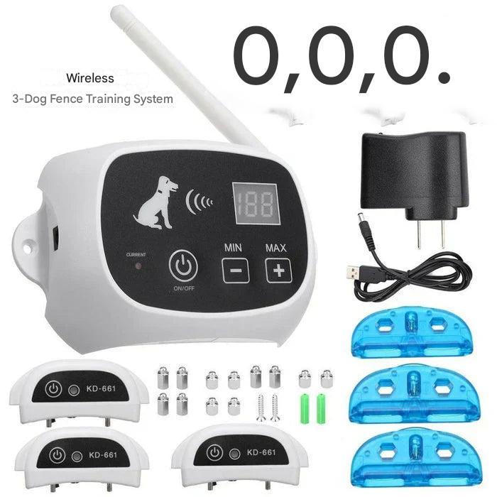 No-digging wireless dog fence for easy yard containment; a shock collar alternative for pet safety.