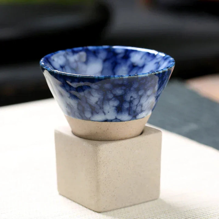 Handmade Japanese porcelain tea & coffee cup, artisan ceramic mug, perfect for home decor.