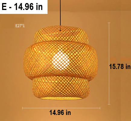 Decorative Rattan Pendant Lamp: Handmade, natural woven design, rustic and bohemian home lighting.
