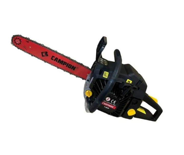 Heavy-duty 7.8HP gas chainsaw for efficient wood cutting, tree pruning, and forestry tasks. Powerful outdoor equipment.