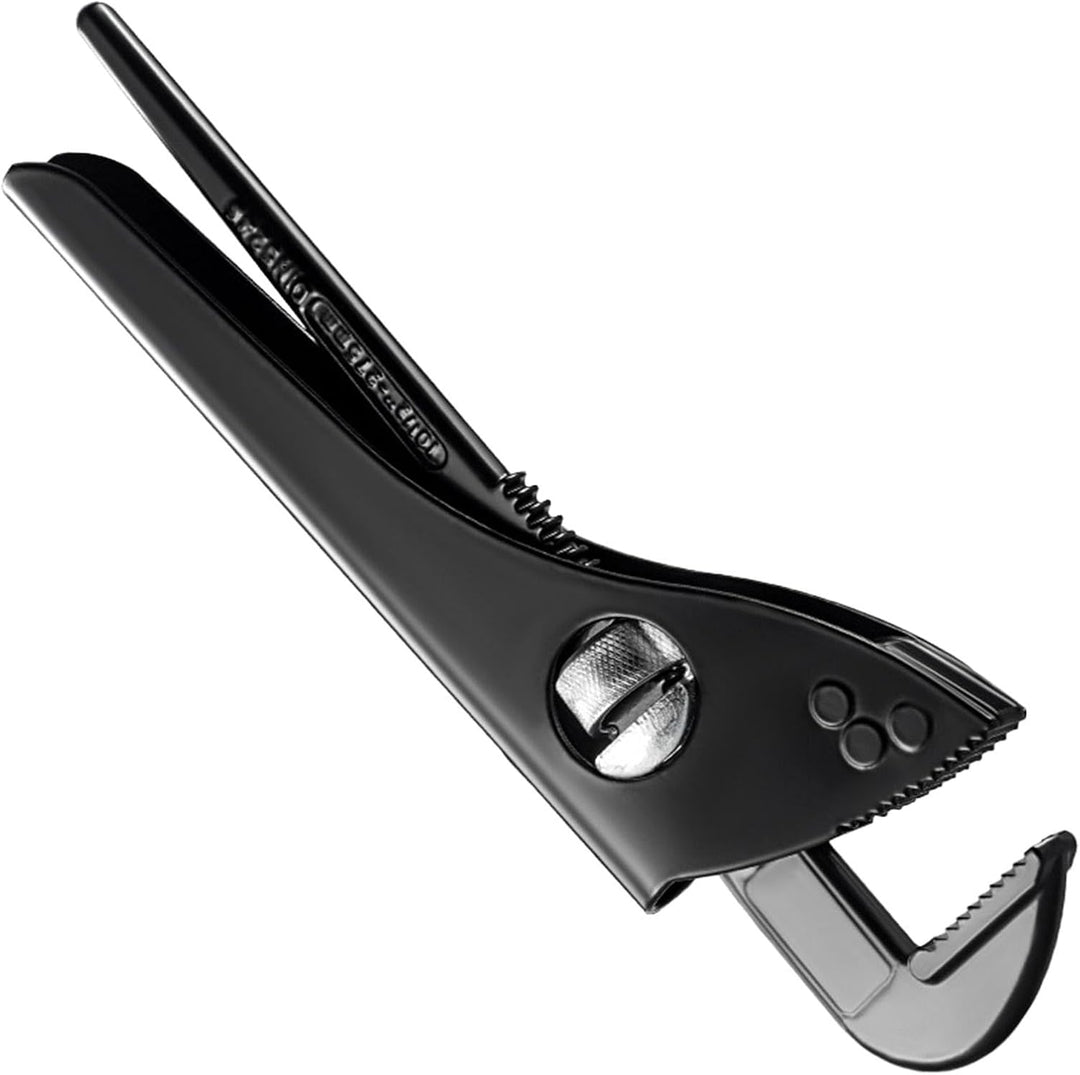 Heavy-duty adjustable water pump pliers for plumbing, high carbon steel for firm grip.