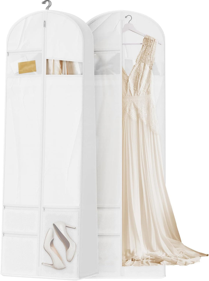 Wrinkle-free travel bag for suits & dresses. Clear window for quick identification.