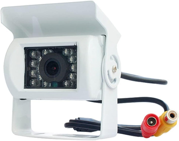 Heavy-duty truck backup camera, 18 IR LEDs for clear night vision, IP68 waterproof, 12V/24V compatible