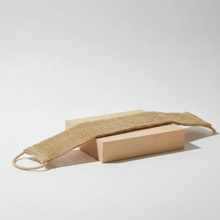 Sustainable hemp shower mitt, exfoliating bath accessory for smooth skin & wellness