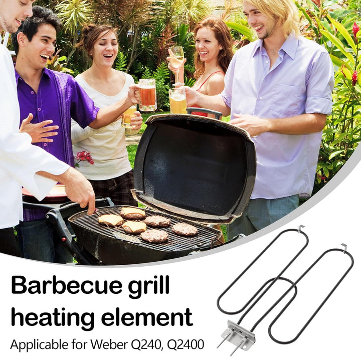 Replacement 2200W electric BBQ heating element, stainless steel grill coil accessory