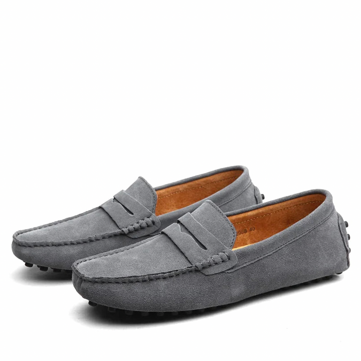 Classic Hugo men's footwear, stylish slip-on loafers designed for comfort.