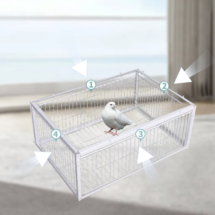 Effective humane bird trap cage for garden pest control and wildlife management. Secure outdoor animal capture.