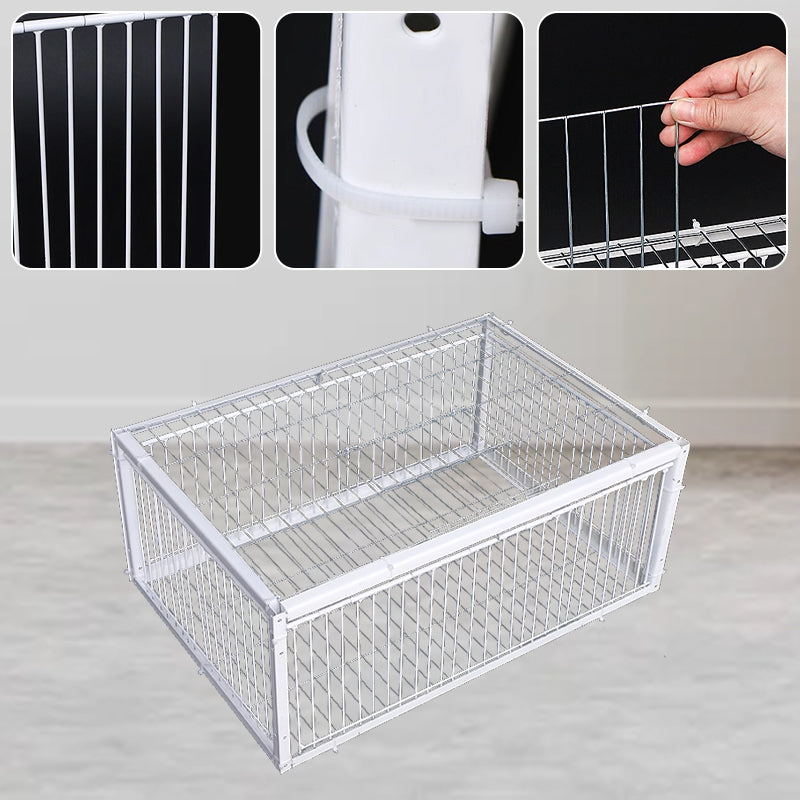 Humane bird trap cage for garden pest control; safe wildlife capture & animal management. An essential garden tool.
