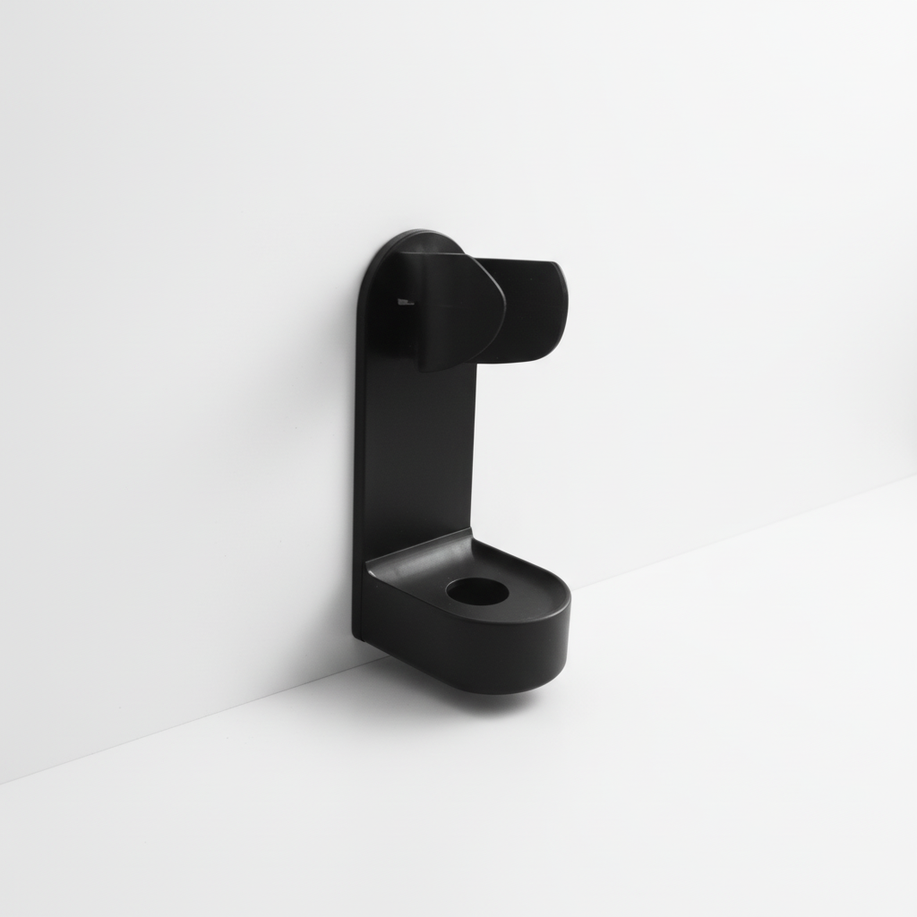 Modern bathroom toothbrush holder by HygienStay, adhesive mount for easy, drill-free installation and hygiene.