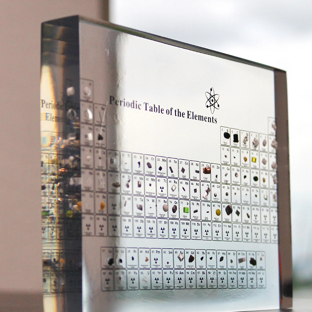 Modern Illuminated Periodic Table featuring authentic elements, ideal for students and teachers
