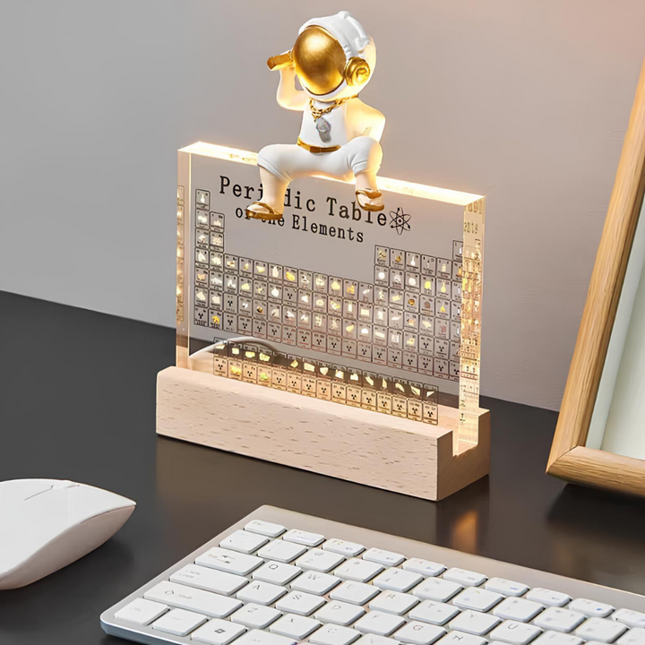 The Elementa periodic table, an educational masterpiece combining light and real elements