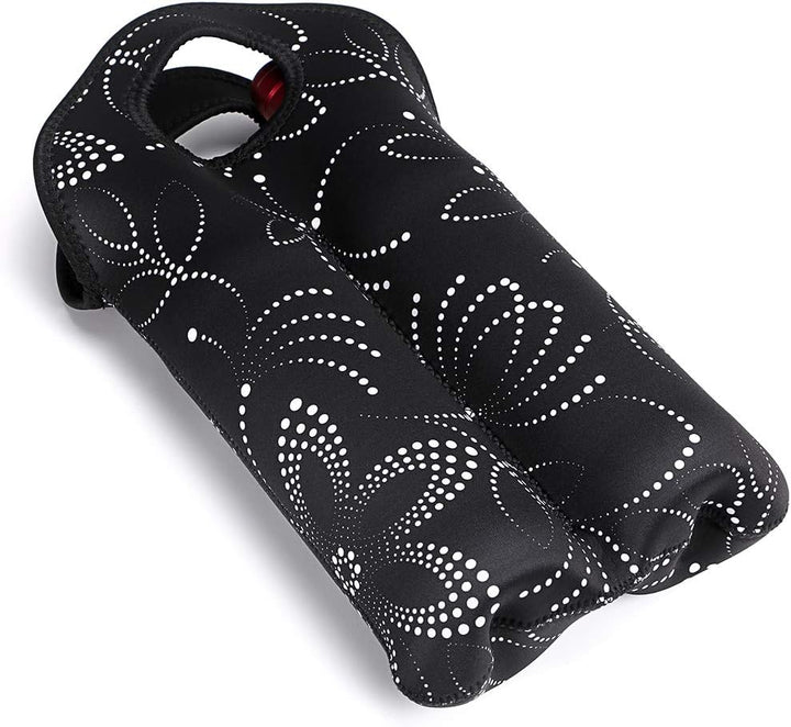 Insulated dual wine bottle tote, perfect for a romantic picnic or gift.