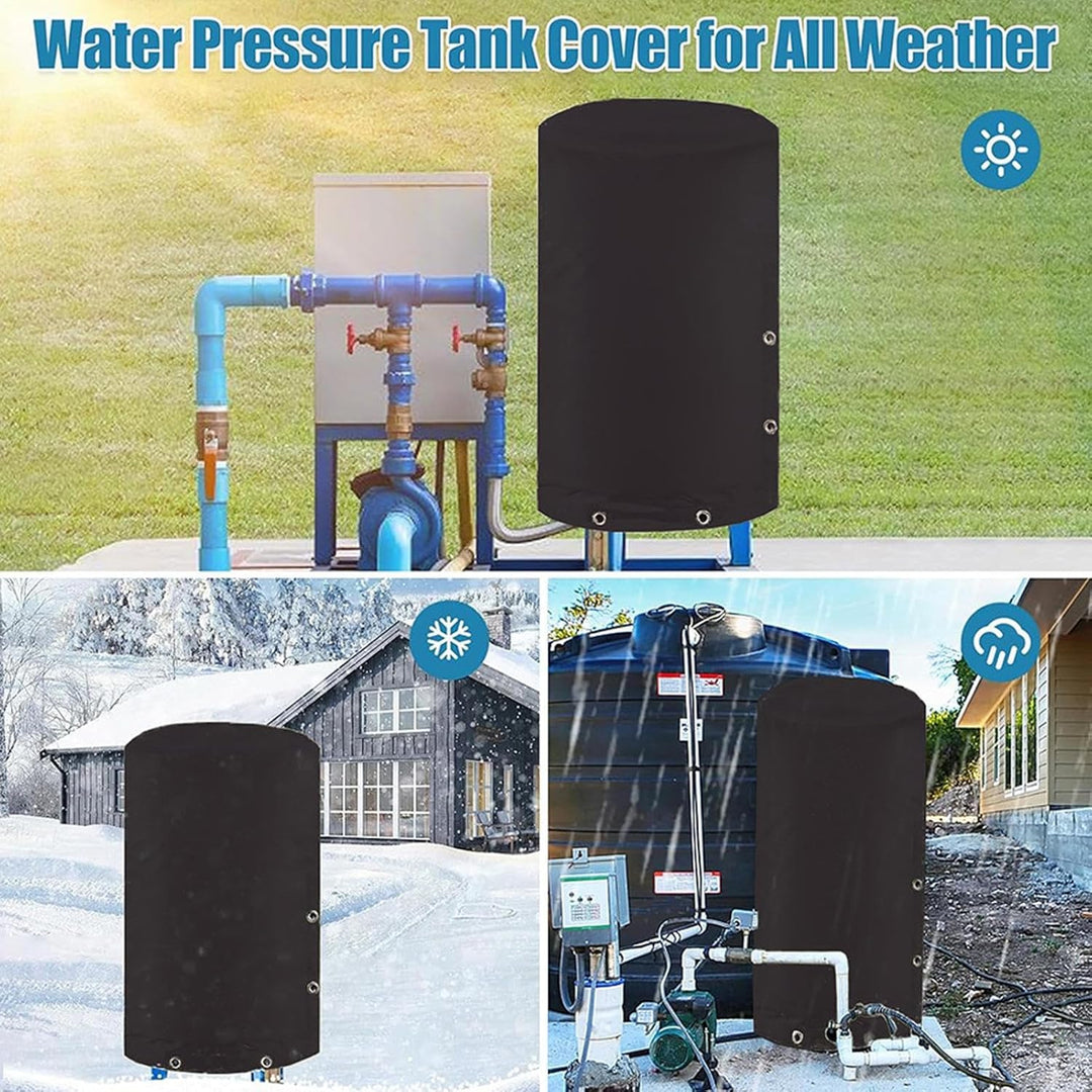 Frosten well pump cover, insulated for superior freeze protection, blending with garden surroundings.