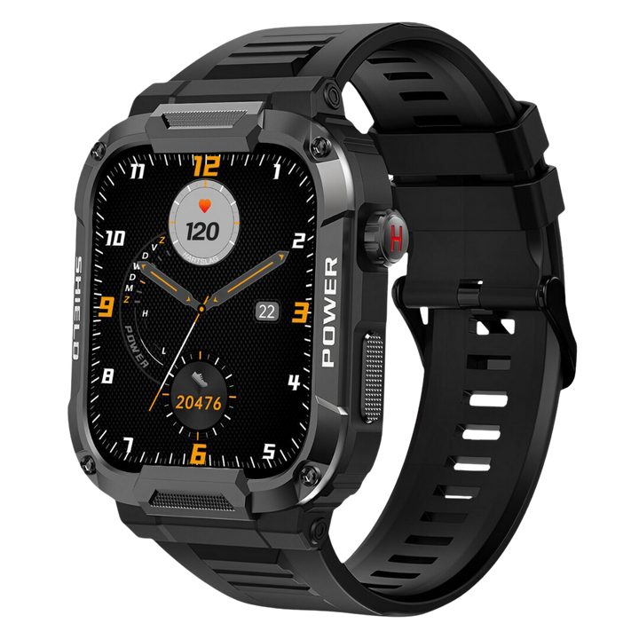 IronPulse X1 men's rugged outdoor smartwatch for health tracking, fitness, and adventure. Durable & water-resistant.