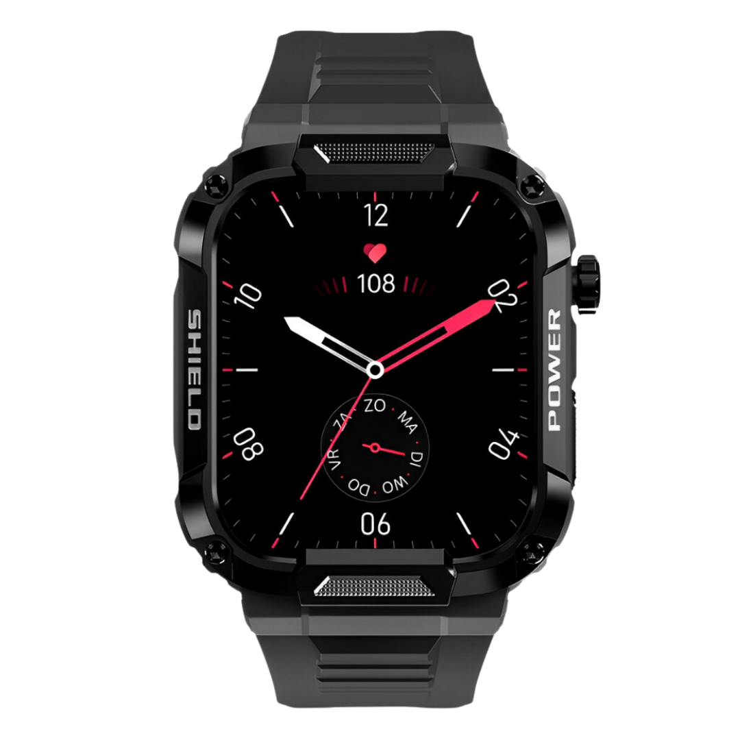 IronPulse X1 water-resistant men's sports watch, ideal for swimming, outdoor adventures, and active health monitoring.