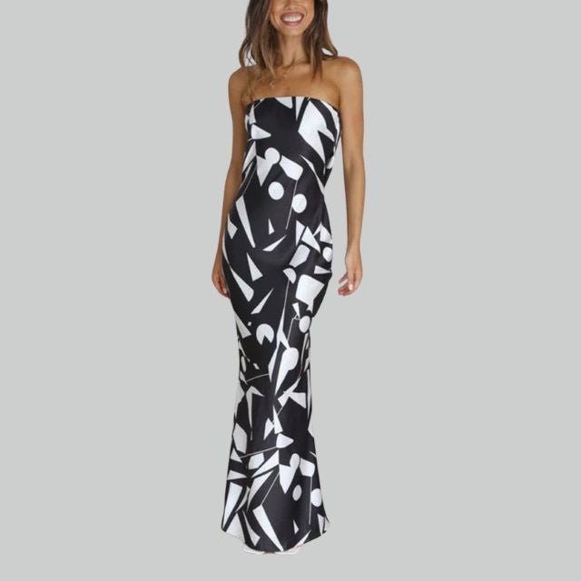 Versatile jade strapless maxi dress for women, a comfortable flowy summer dress suitable for casual to evening wear.