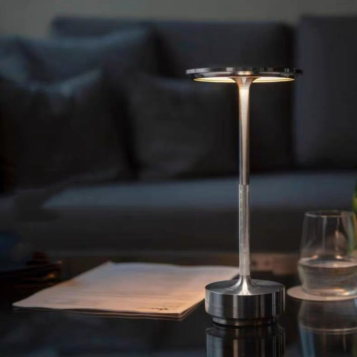 Elegant Japanese style LED touch table lamp. Cordless design for sophisticated zen home decor.