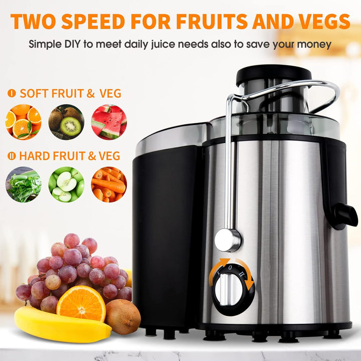 Cold Press Juicer with 3 Speeds by JuicePro, efficient juice extractor