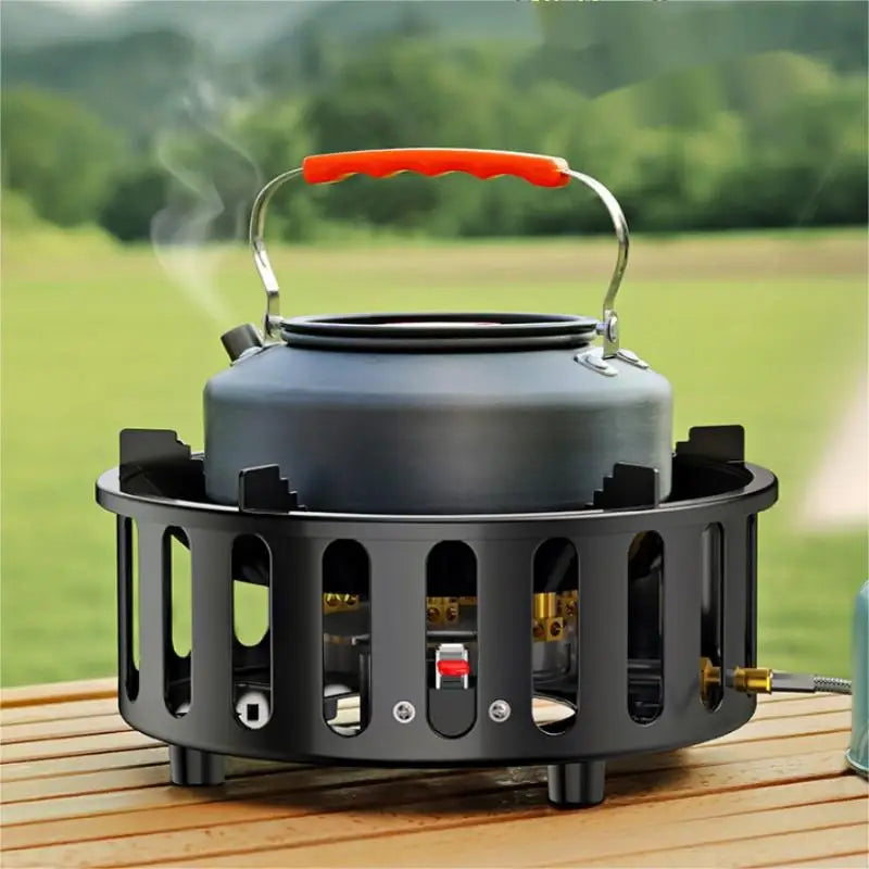 Kael 7-Core Portable Camping Gas Stove with electronic ignition, for outdoor cooking