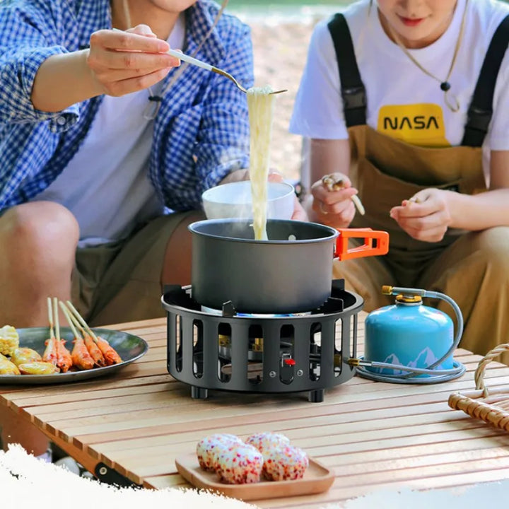 Windproof Kael portable camping stove with electronic ignition for reliable outdoor use