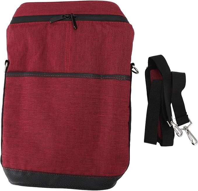 Convenient two-bottle insulated wine cooler, canvas material, excellent for travel and gifting.