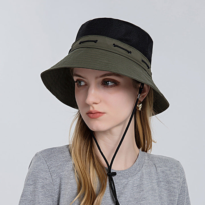Gray women's sun protection hat, stylish & breathable, a versatile summer accessory
