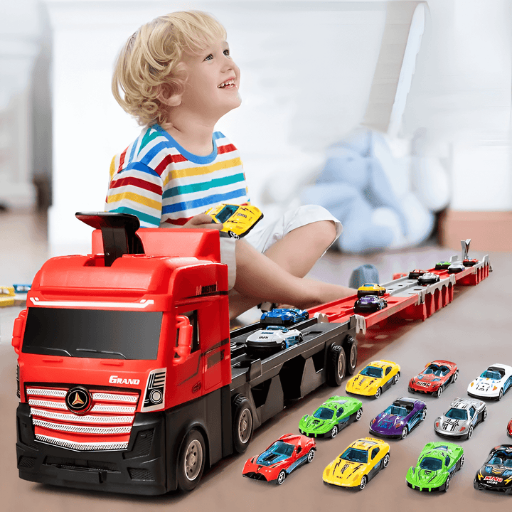 Kids' BlazeTrack Power Launch Racetrack toy set with fast toy cars for exciting racing action.