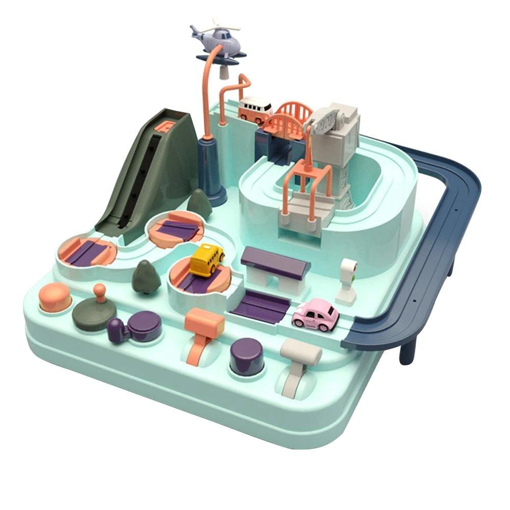Kids' Educational Car Adventure Play Set, boosting cognitive & problem-solving skills. Learning toy for young minds.