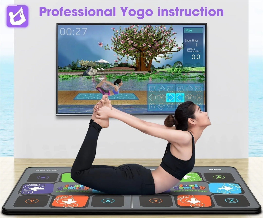 Durable kids' interactive dance mat, ideal for fun fitness & gaming sessions.