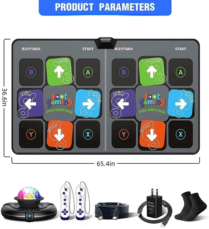Children's interactive dance mat toy, promotes active play & exercise.