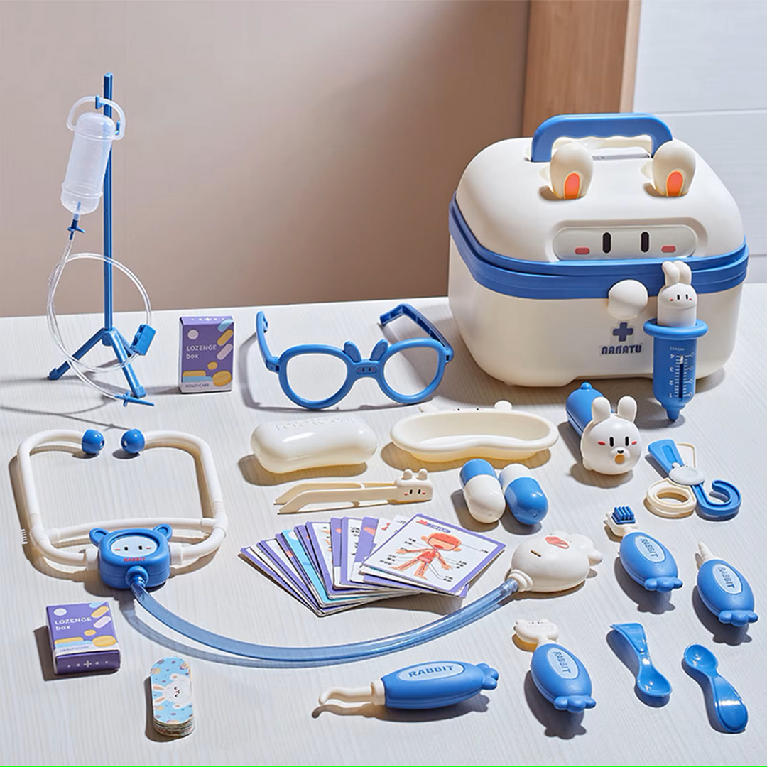 Fun kids' doctor playset, an ideal toddler gift for imaginative play & developing empathy. Sound & light toy.