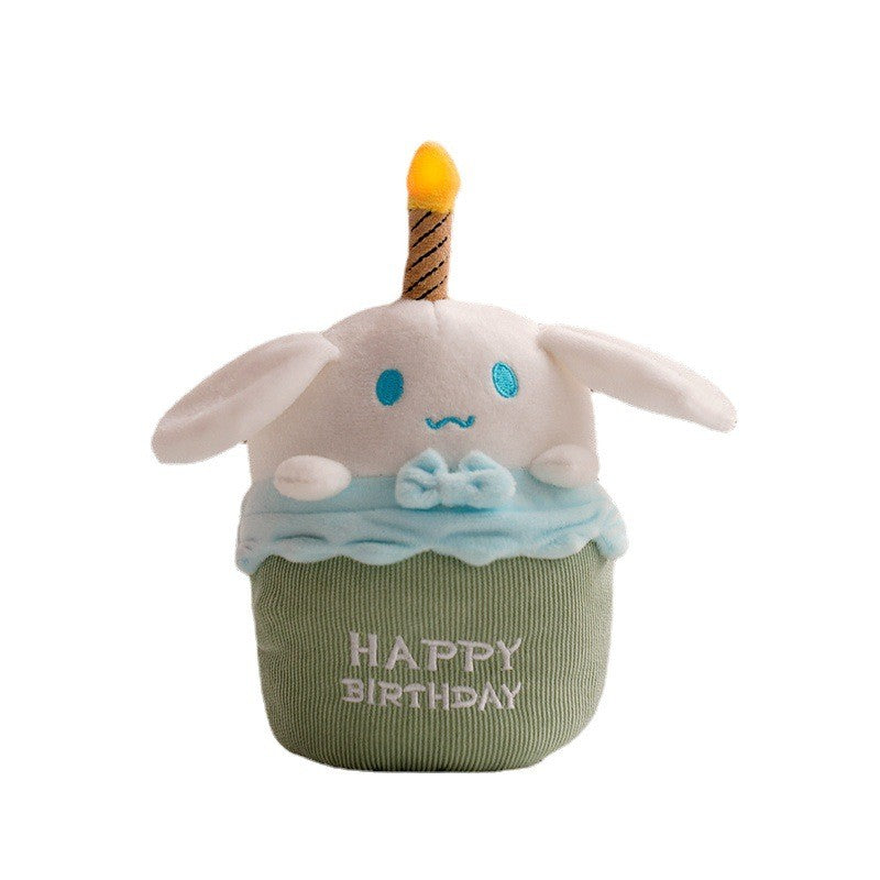Interactive kids' musical plush birthday cake toy with twinkling lights and festive sounds. Best birthday gift.