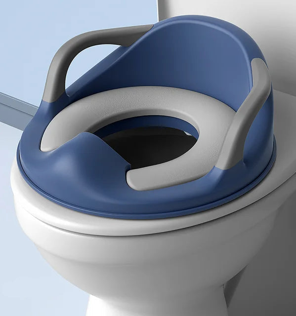 Portable kids' potty training toilet seat with easy-grip handles & stable design for toddlers; promotes independence.