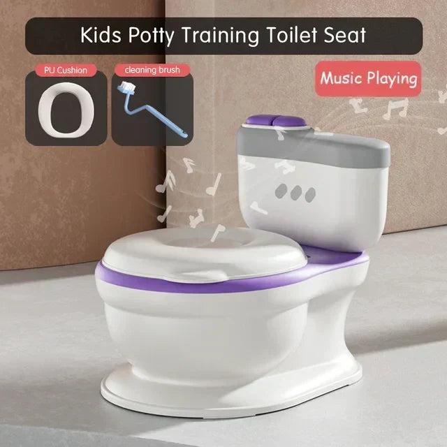 Comfortable PottyPal training seat for toddlers. Designed for fun & effective bathroom training, promoting independence.