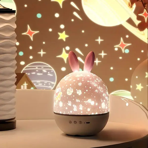 Kids' star projector night light, enchanting celestial display for children's room, soothing sleep aid & decor.