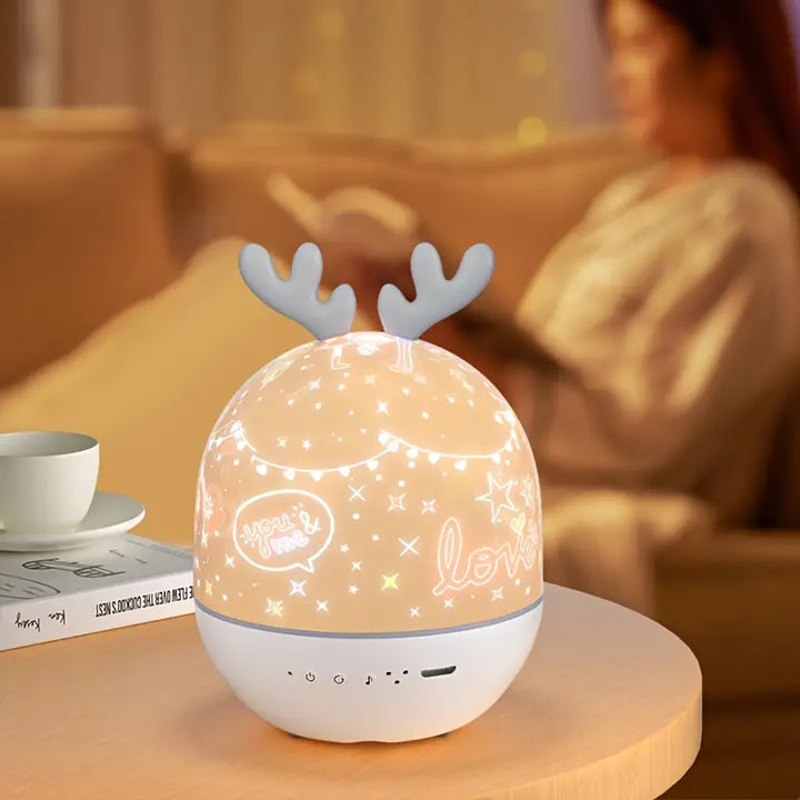 Enchanting star projector, a soothing night light for kids' bedroom, promotes sleep, great gift for children.