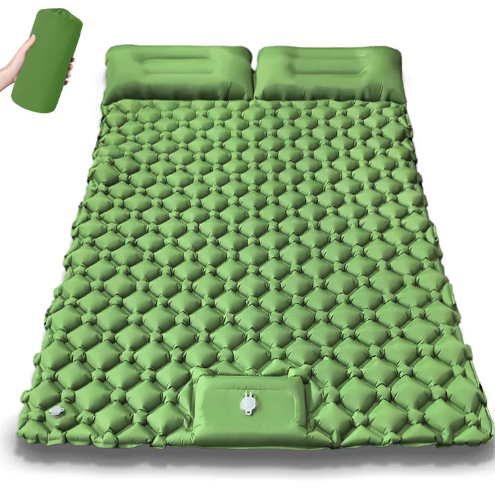 Diagram highlighting dimensions of the Kieran extra-wide double camping mattress