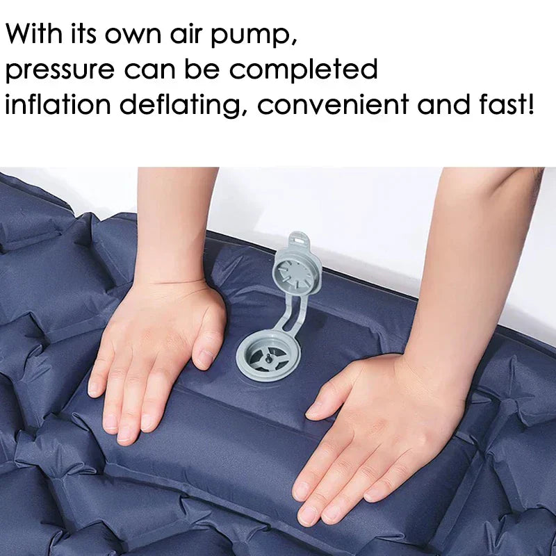 Couple relaxing on Kieran Double Inflatable Camping Mattress, ideal for travel