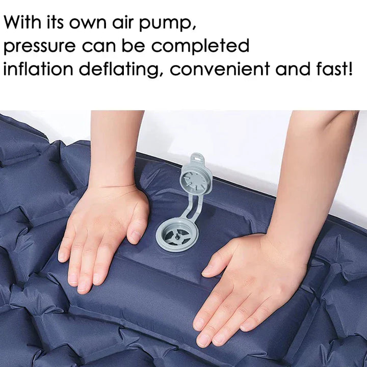 Couple relaxing on Kieran Double Inflatable Camping Mattress, ideal for travel