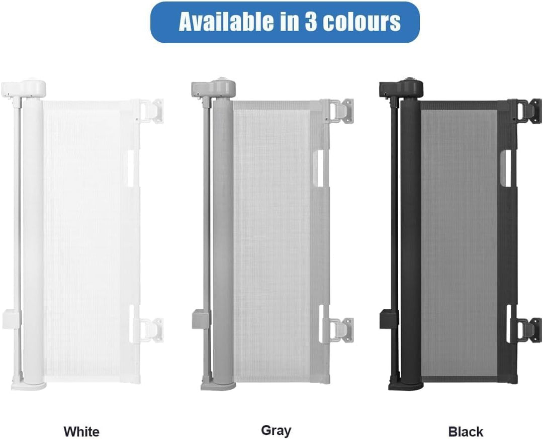 Childproof retractable gate, auto-lock system, perfect for busy parents with pets