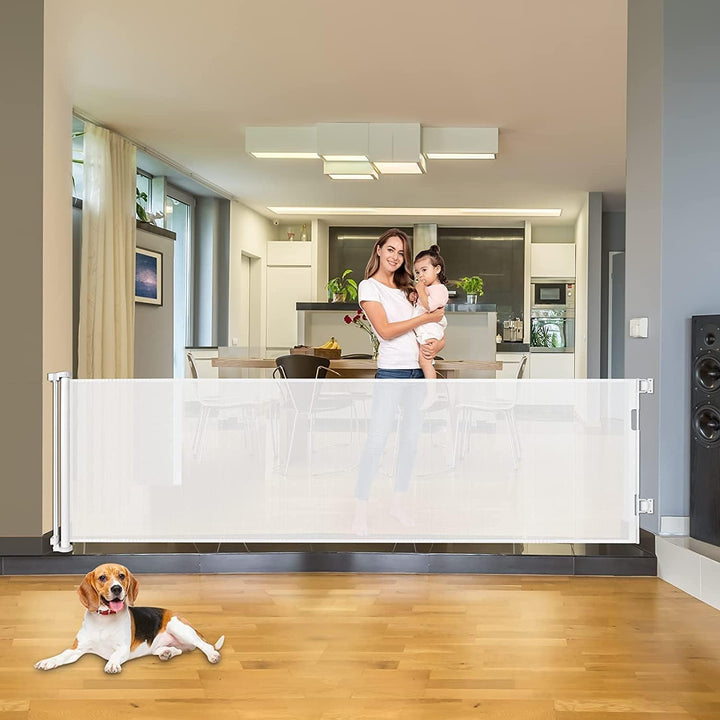 Kivora retractable mesh gate, automatically closes, giving parents full confidence