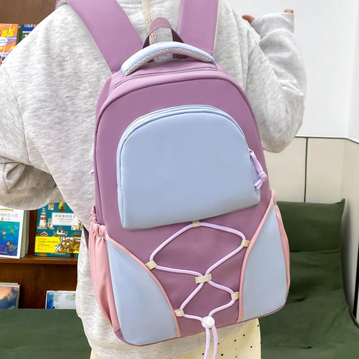 Waterproof student backpack with separate laptop compartment, ideal for campus