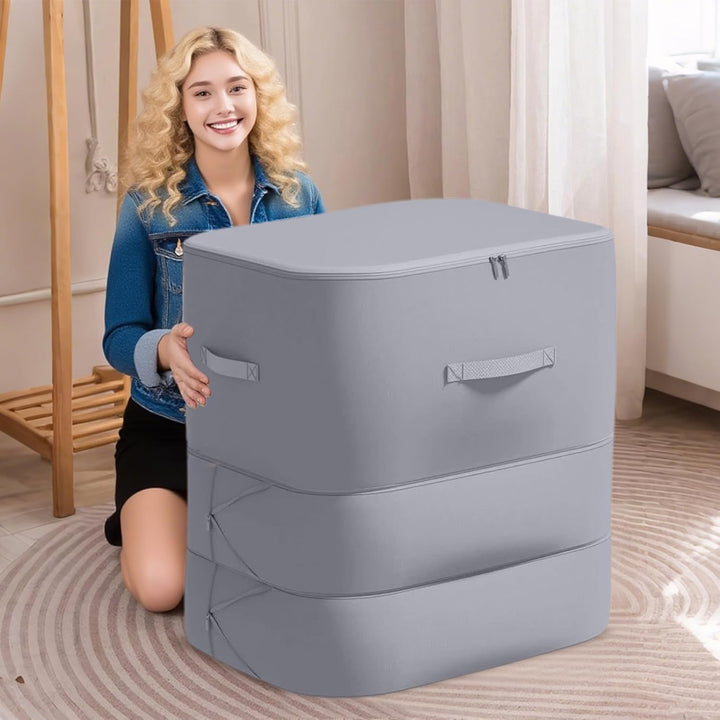 Corvina large comforter storage bag with self-compression, perfect for bedding organization