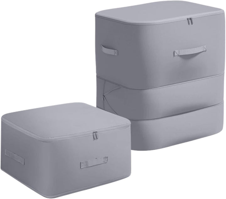 Unisex comforter storage solution, large capacity with self-compression for space saving