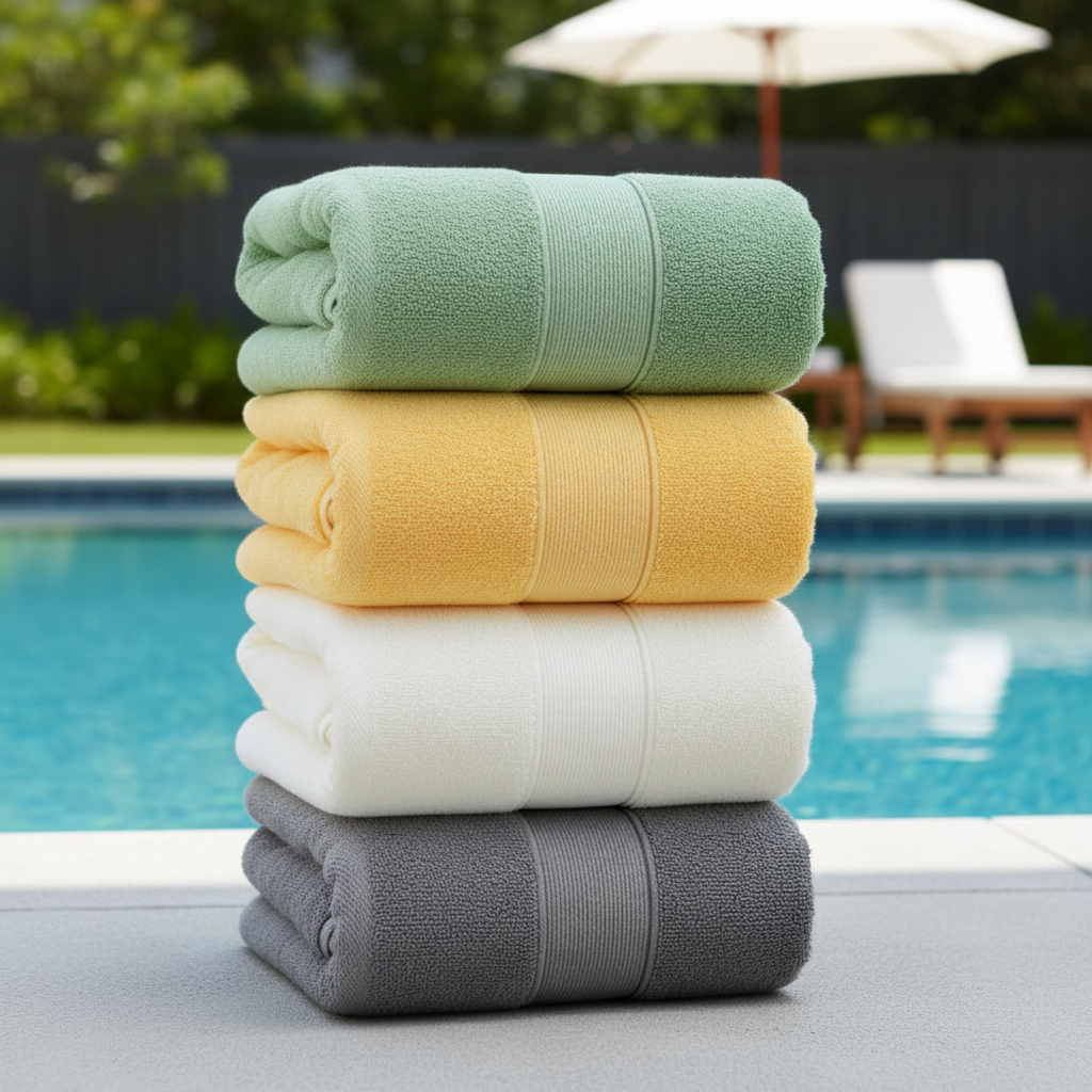 Large Soft Absorbent Bath Towel - ColorWonder, plush cotton for quick dry spa experience