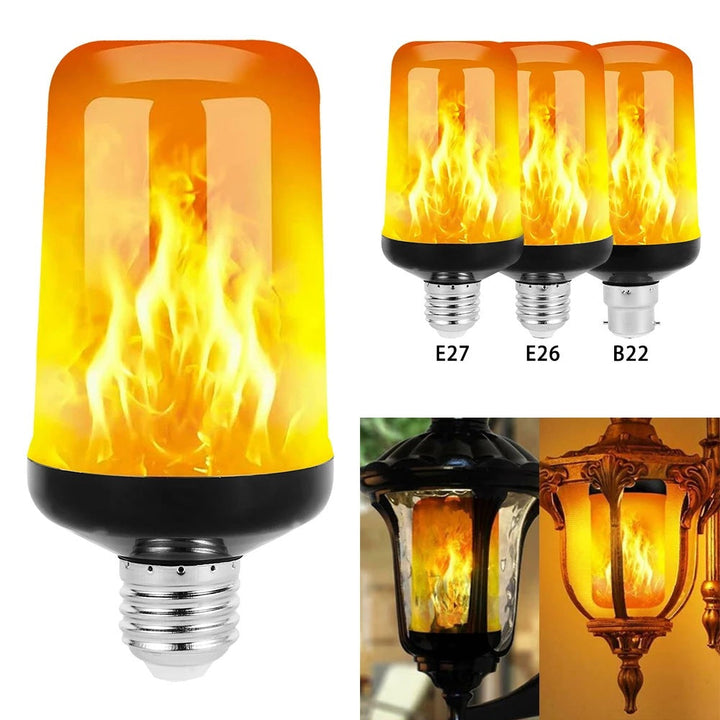 Ambient LED Flame Effect Light Bulb, E27, creating a festive mood for any gathering or event