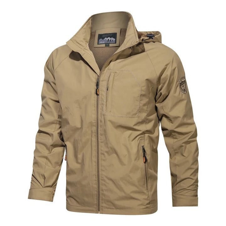 Versatile men's summer jacket, lightweight & stylish for travel, hiking, and daily outdoor wear.