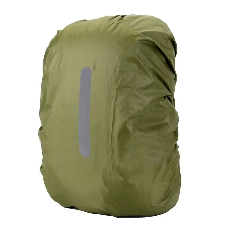 Durable, waterproof fabric of a backpack rain cover, showcasing its lightweight and protective qualities.
